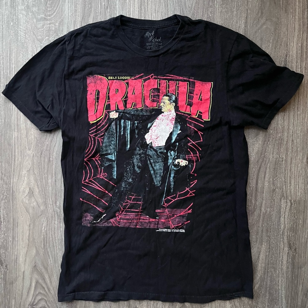 Vintage Black Dracula Graphic T-Shirt